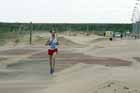 Nearing the finish of the Sand Dancer 10k, South Shields.